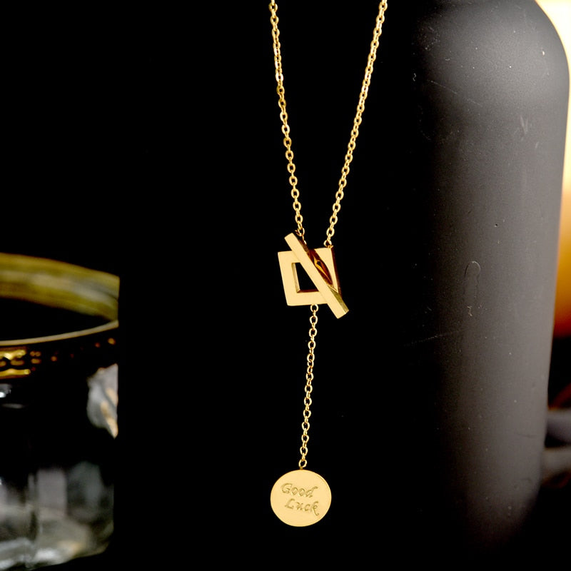 Coin pendant choker
