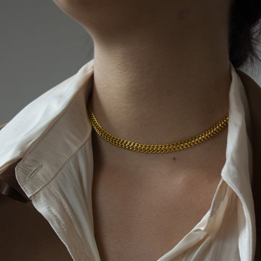 Stainless wide chain necklaces