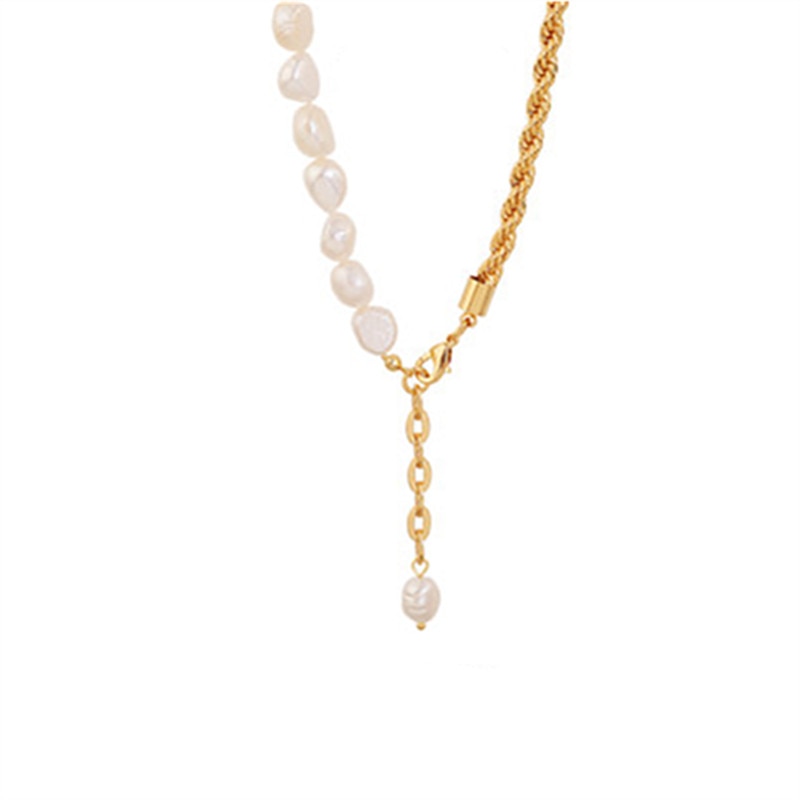 Pearl twisted chain necklace