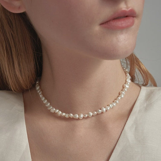 Natural pearl necklace