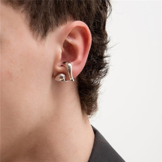 Circle leaf ear cuff