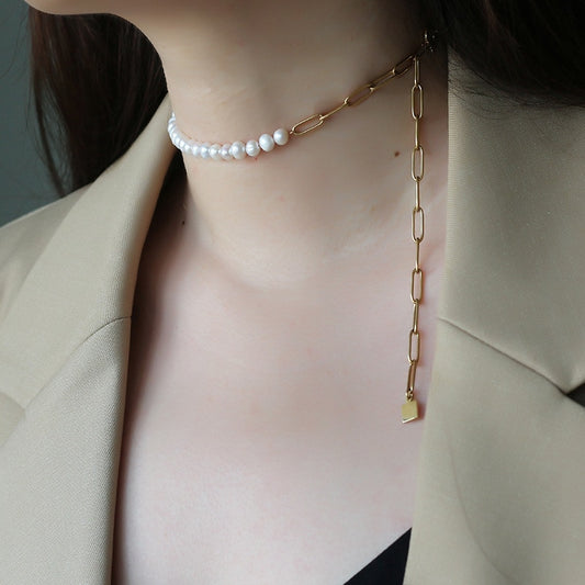 Pearl chain choker