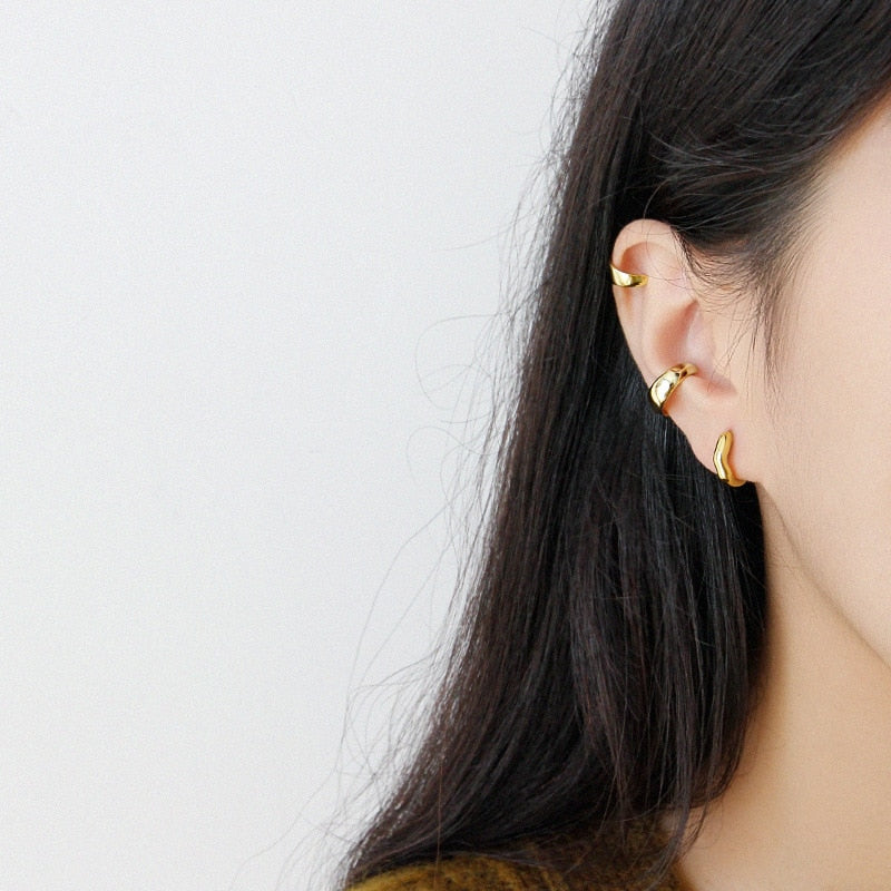 925 wave hoop pierce