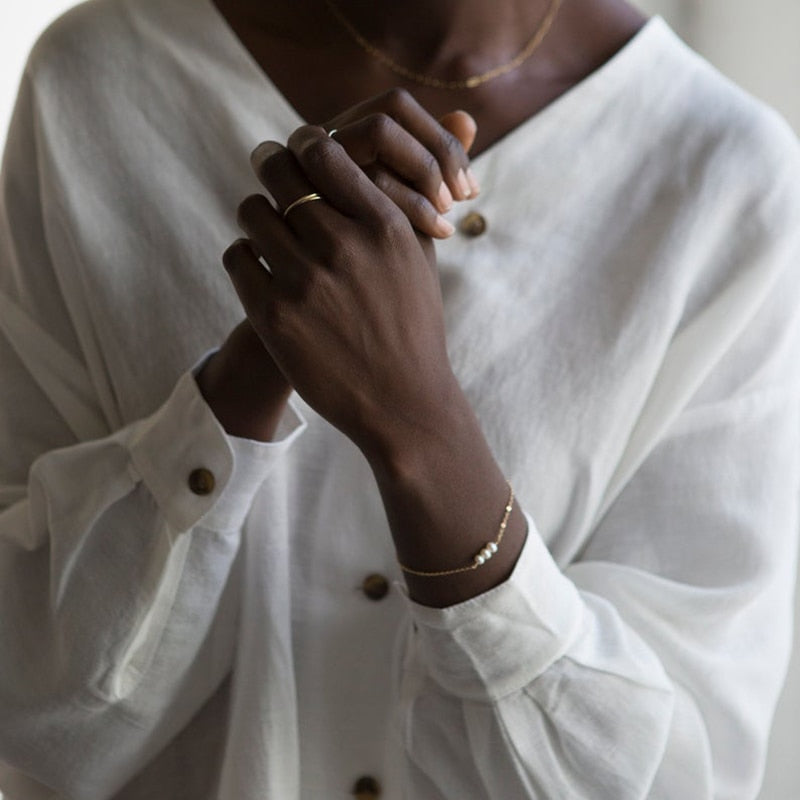Natural pearl bracelet
