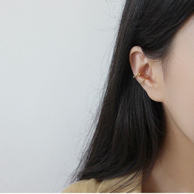 4 pair chain layer ear cuff