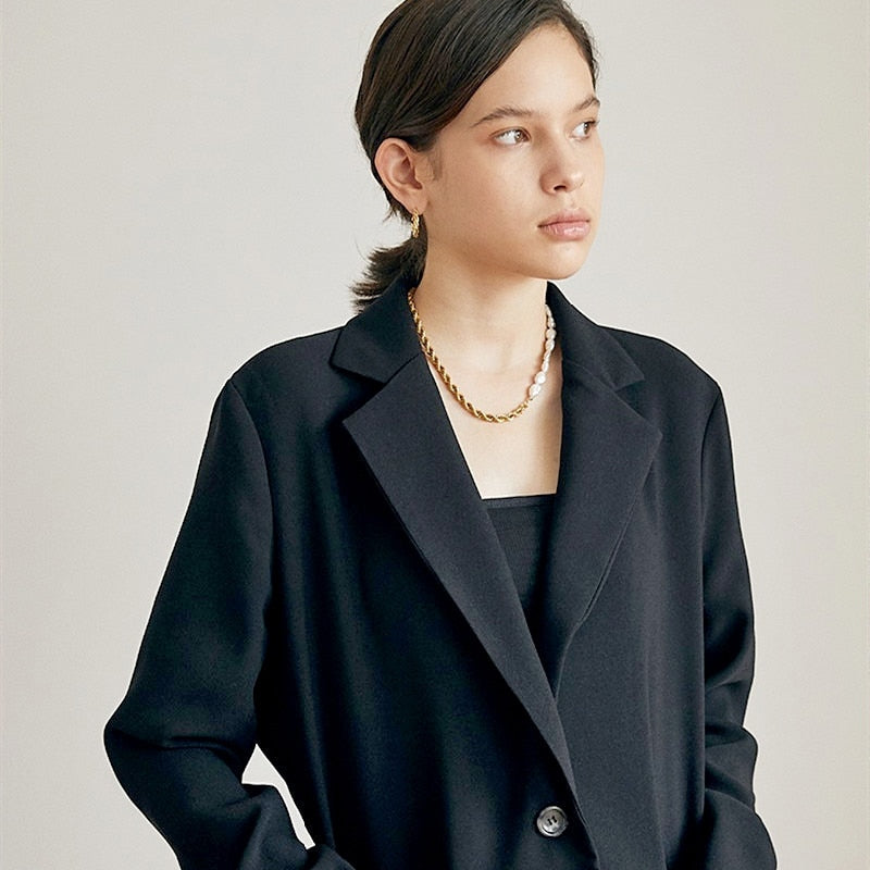 Cable chain pearl necklace