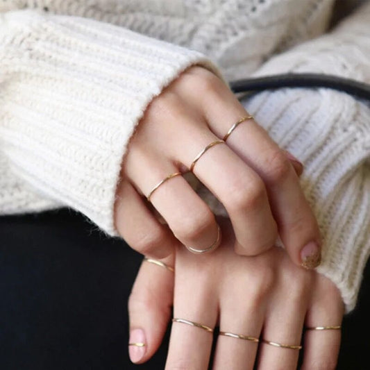 925 circle thin ring