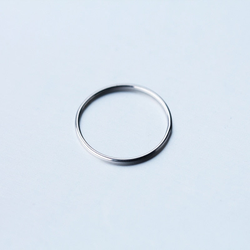 925 circle thin ring
