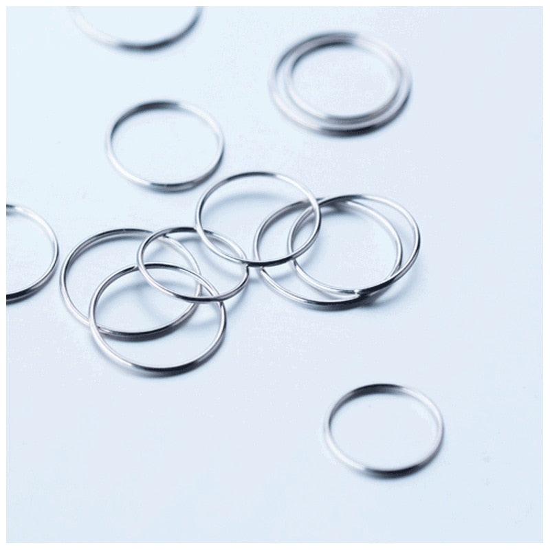 925 circle thin ring