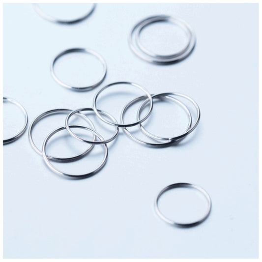 925 circle thin ring